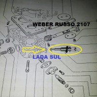 Parafuso da mistura Carburador Lada Niva laika  Weber russo 2107